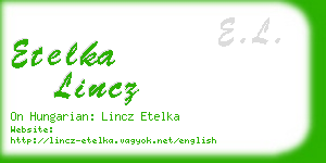 etelka lincz business card